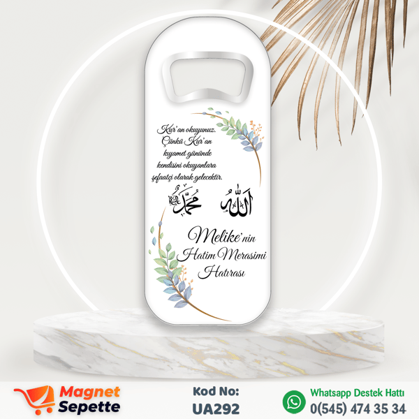 Hadisli Çiçekli Dik Hatim Magnet