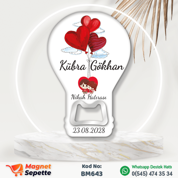 Kalpli Balonlu Nikah Magnet