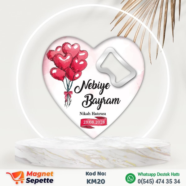 Kalpli Uçan Balonlu Magnet Açacak