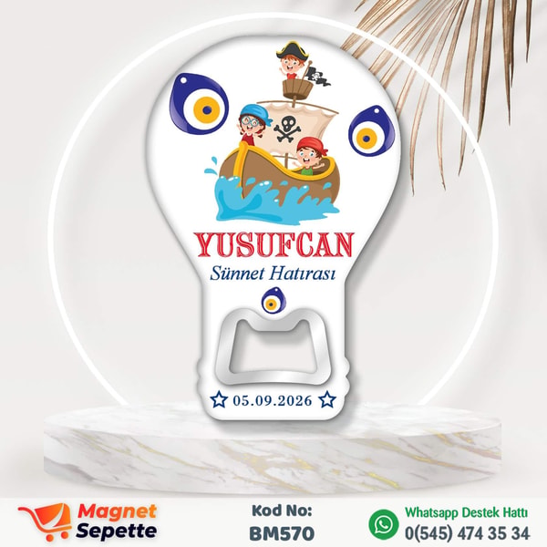 Korsan Temalı Sünnet Magnet Açacak