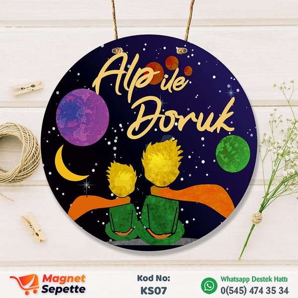 Küçük Prens Tasarımlı Kapı Süsü