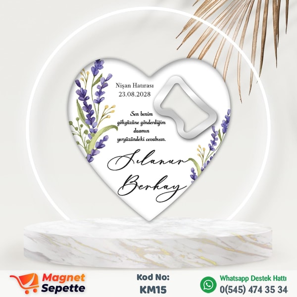 Lavantalı Kalp Magnet Açacak
