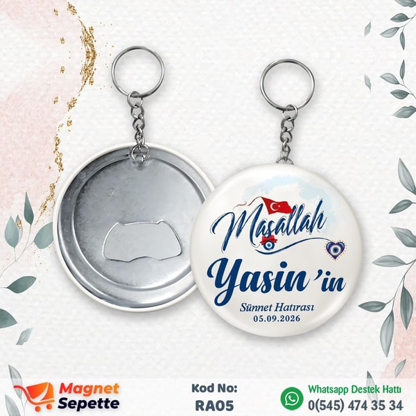 Maşallahlı Sünnet Hatırası Açacak Anahtarlık