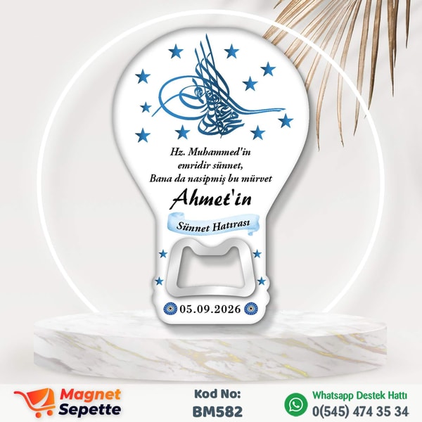 Mavi Tuğralı Sünnet Magnet Açacak