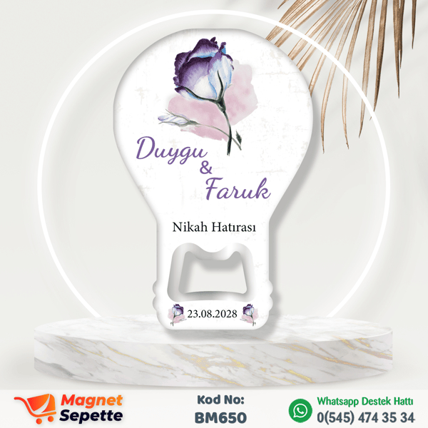 Mor Güllü Nikah Magnet