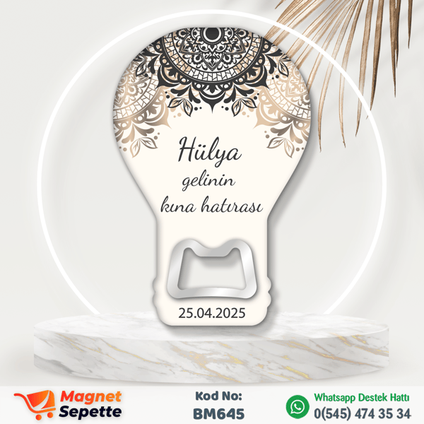 Motifli Lüks Kına Magnet