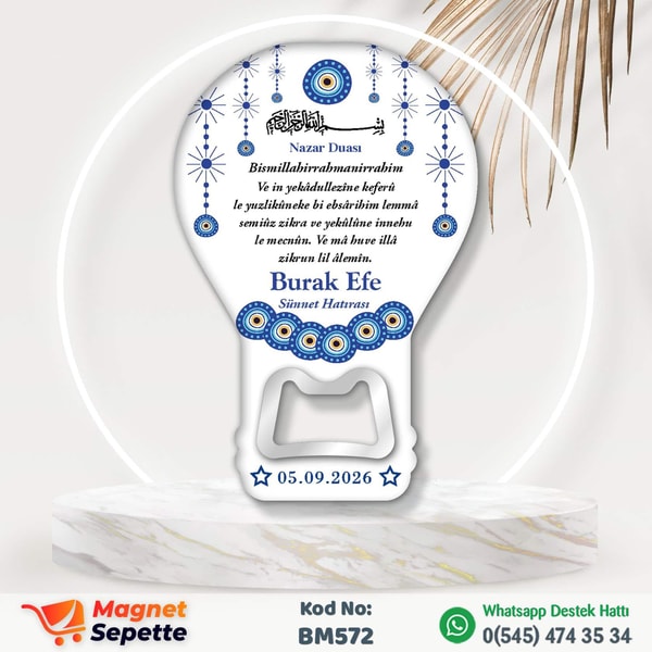 Nazar Boncuğu Temalı Sünnet Magnet Açacak