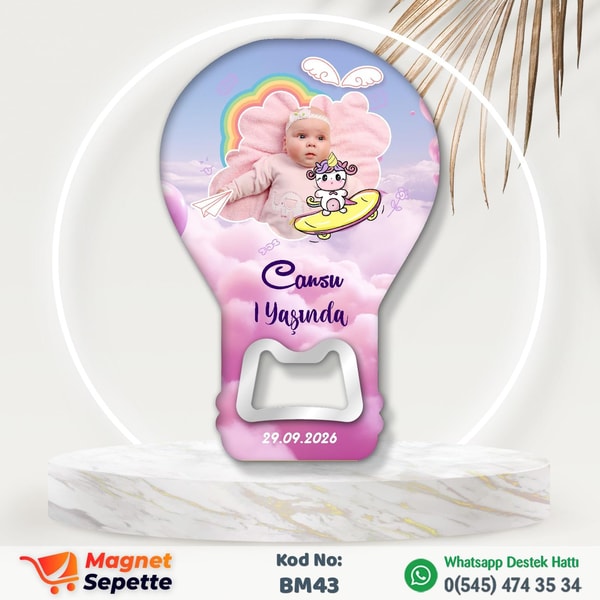 Pembe Gökyüzü Temalı Magnet