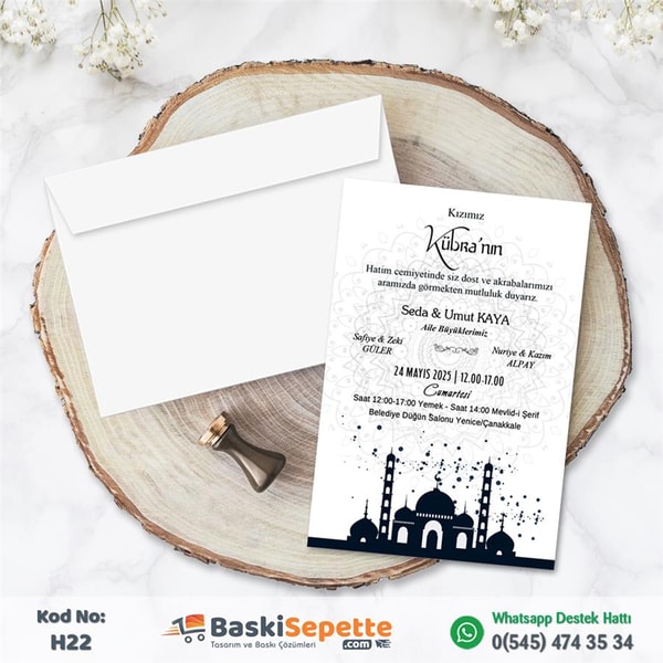 Sade ve Modern Hatim Davetiyesi