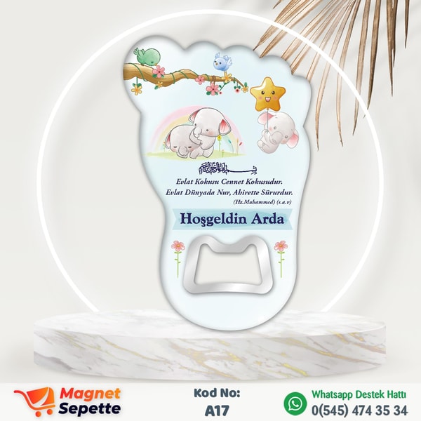 Sevimli Filli Ayak Magnet Açacak