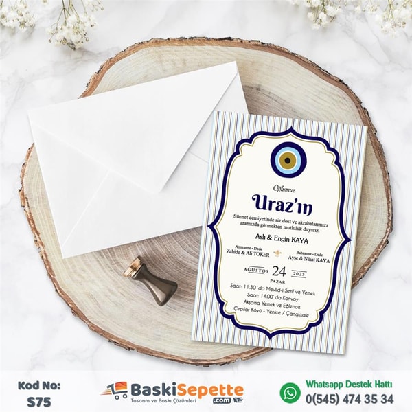 Şık Tasarım Sünnet Davetiyesi