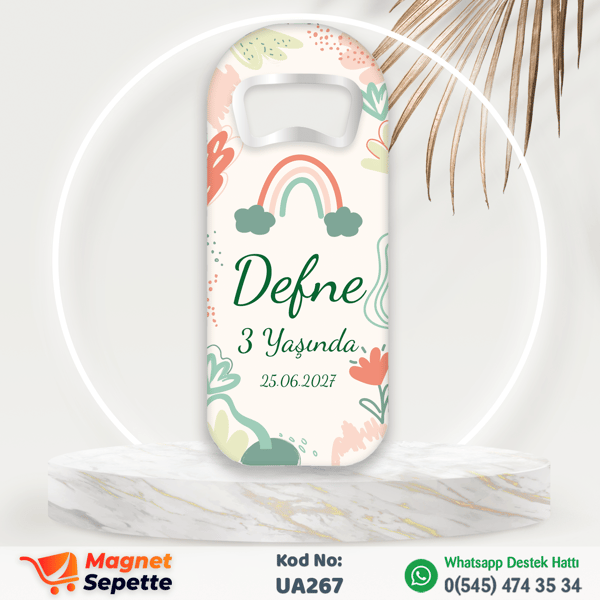Soft Desenli Doğum Günü Uzun Magnet