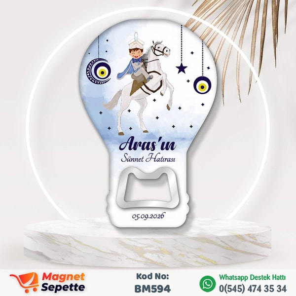 Sünnet Çocuklu Atlı Magnet Açacak