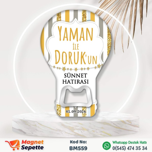 Yaldız Desenli Sünnet Magnet Açacak
