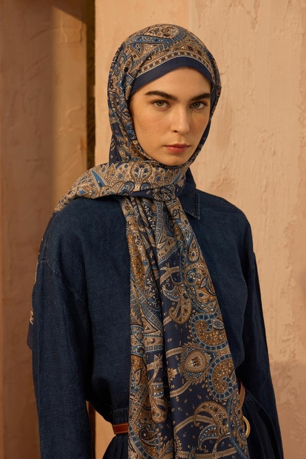 Bohem Şal Lacivert