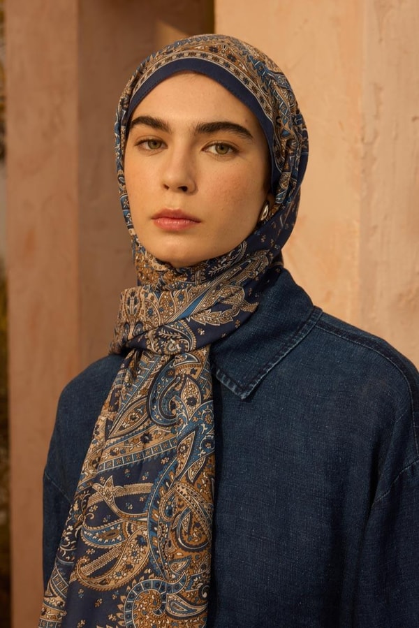Bohem Şal Lacivert