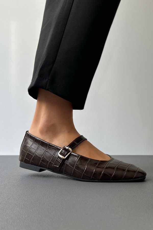 Kadın Babet KAHVE CROCO