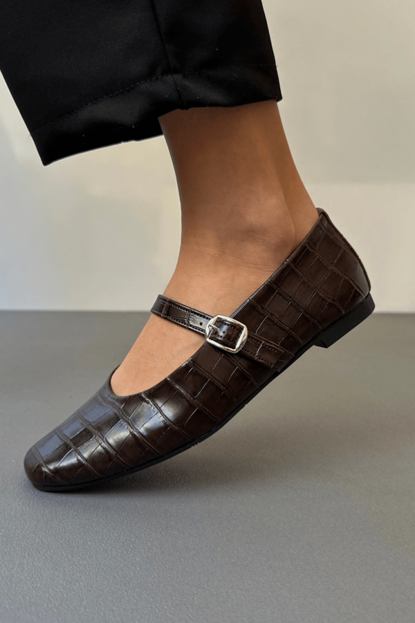 Kadın Babet KAHVE CROCO