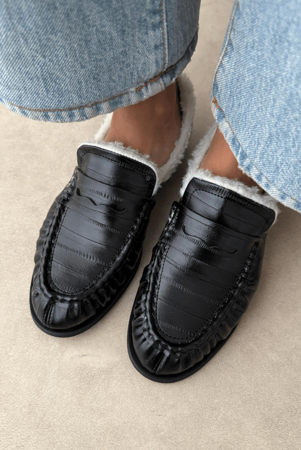 Kadın Babet SİYAH CROCO