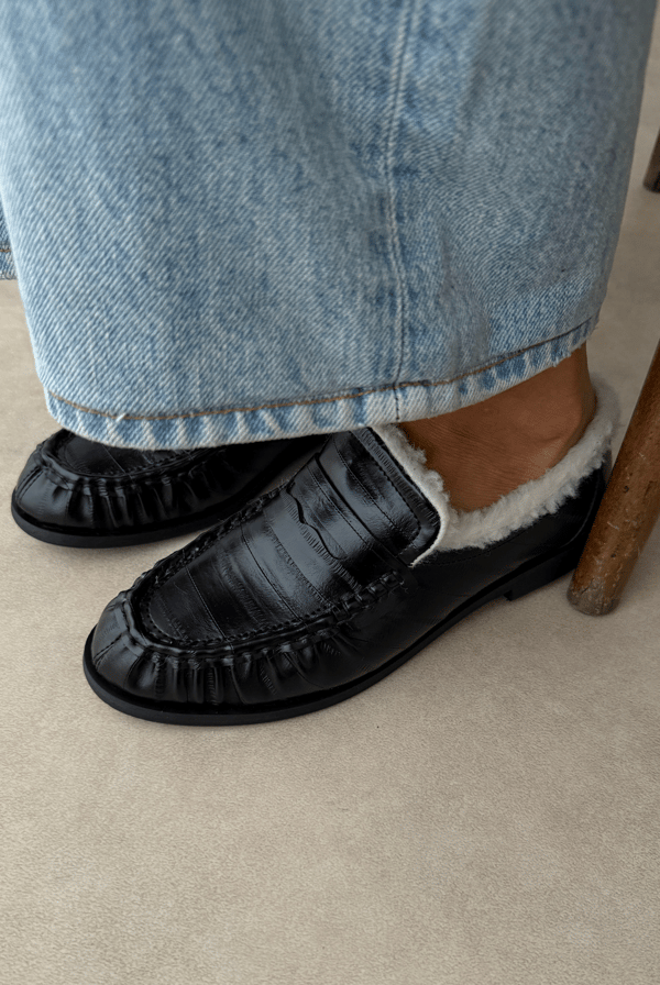 Kadın Babet SİYAH CROCO