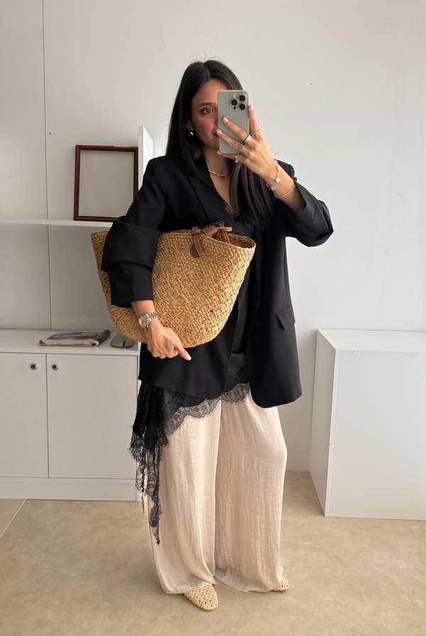 Kadın Hasır Çanta CAMEL HASIR