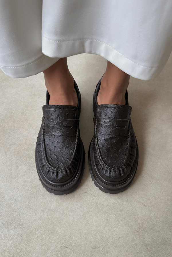 Kadın Loafer ACI KAHVE DESEN