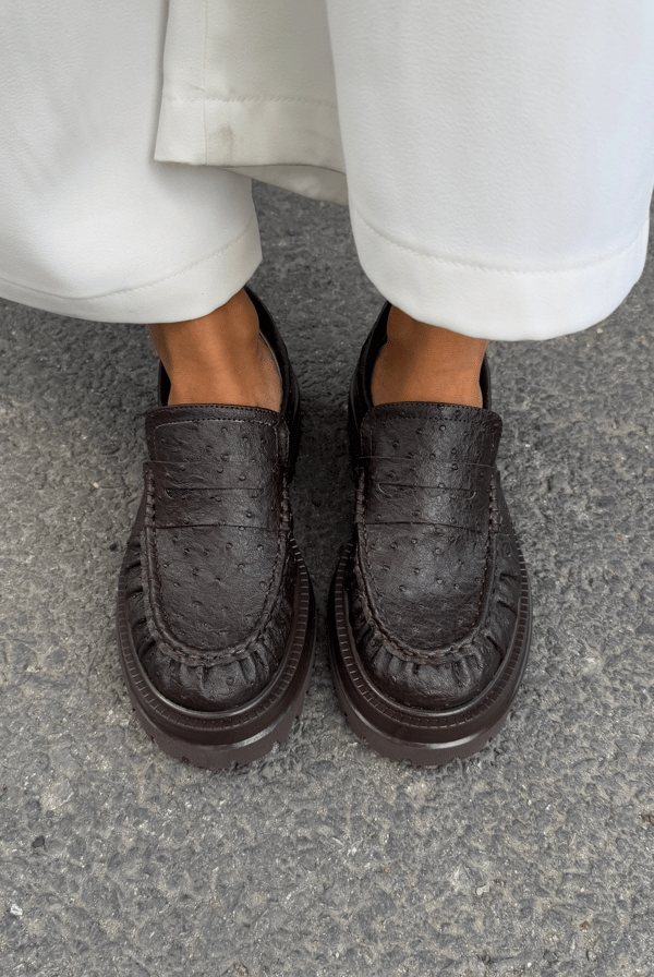 Kadın Loafer ACI KAHVE DESEN