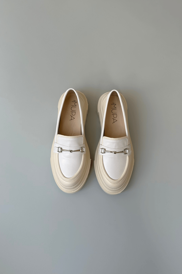 Kadın Loafer Ayakkabı BEJ BEYAZ