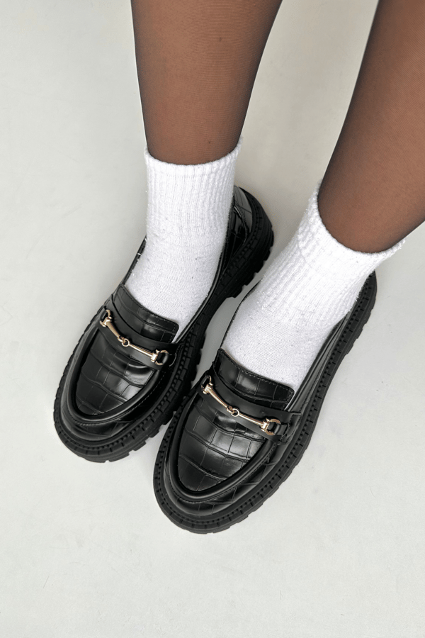 Kadın Loafer Ayakkabı SİYAH CROCO