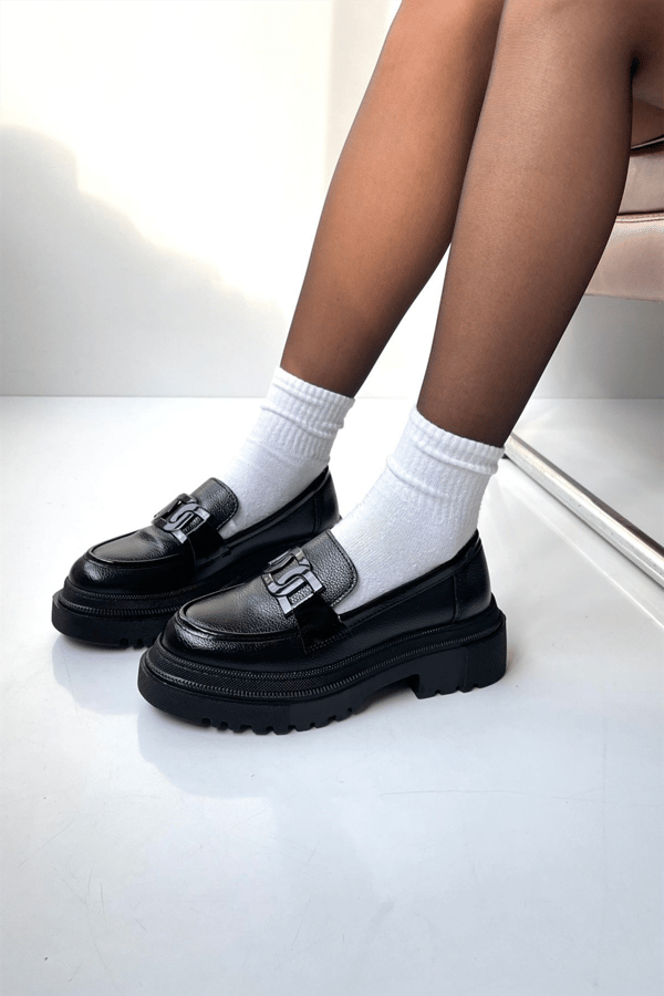 Kadın Loafer Ayakkabı SİYAH RUGAN