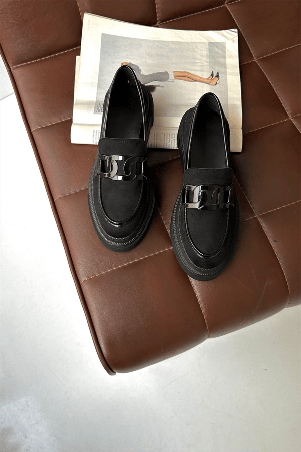 Kadın Loafer Ayakkabı SİYAH SÜET