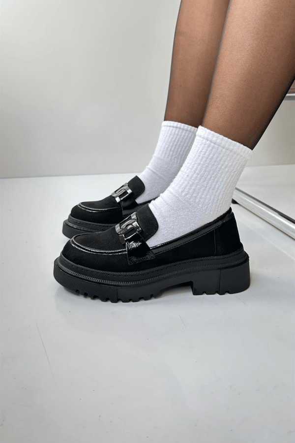 Kadın Loafer Ayakkabı SİYAH SÜET