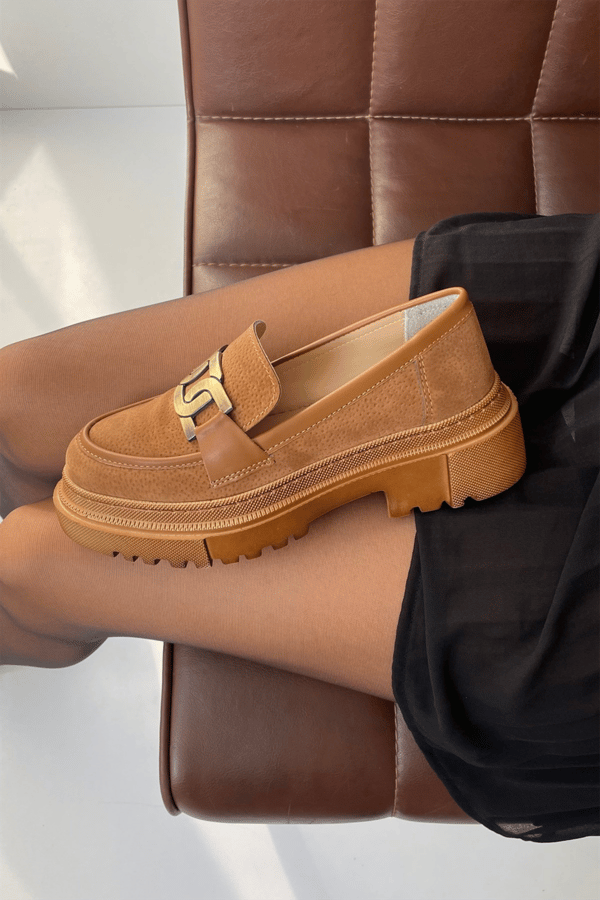 Kadın Loafer Ayakkabı TABA SÜET