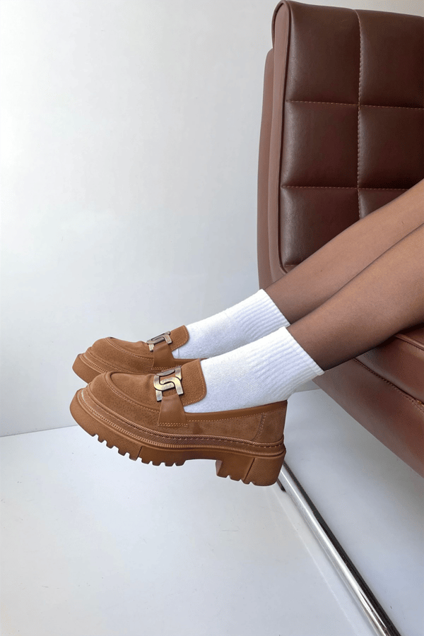 Kadın Loafer Ayakkabı TABA SÜET