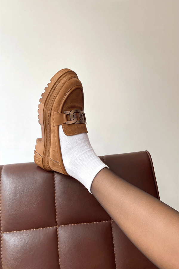 Kadın Loafer Ayakkabı TABA SÜET