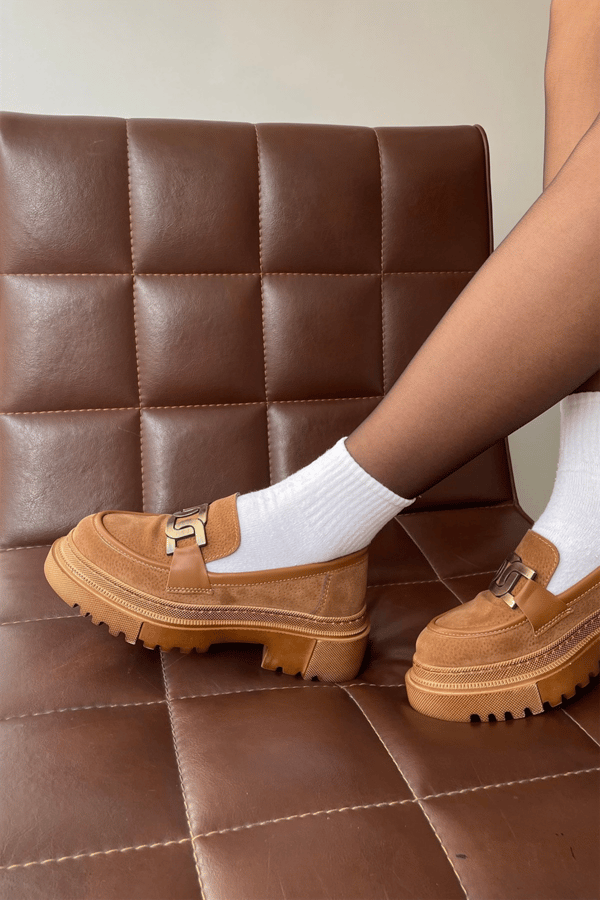 Kadın Loafer Ayakkabı TABA SÜET
