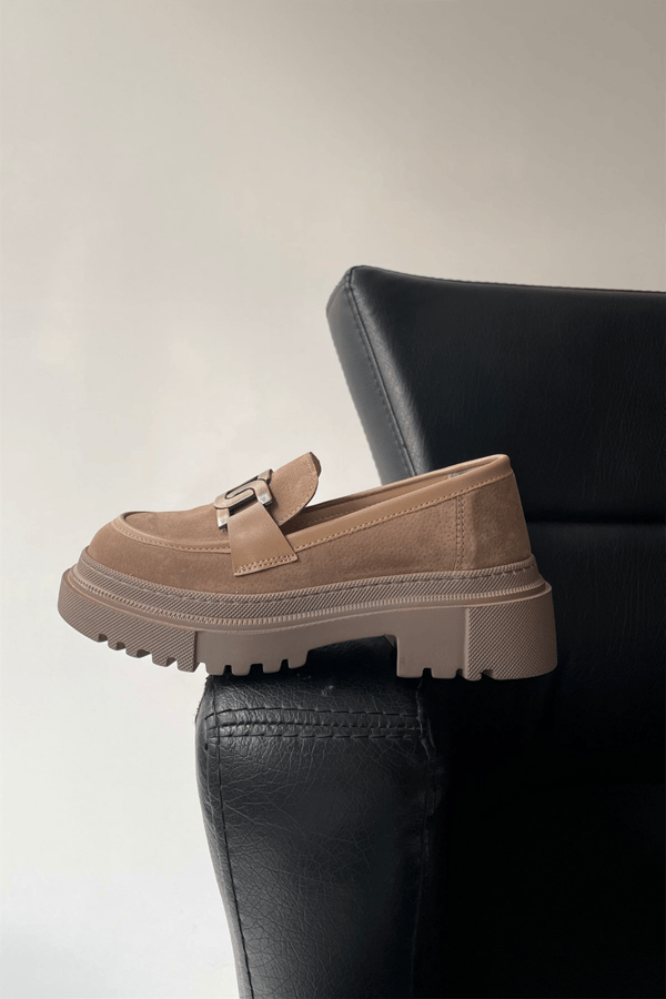 Kadın Loafer Ayakkabı VİZON SÜET