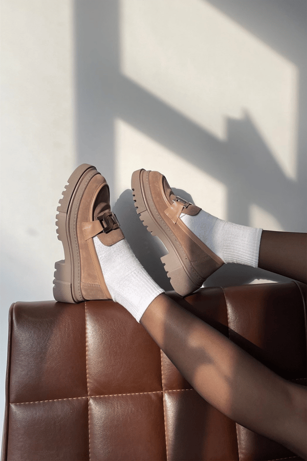 Kadın Loafer Ayakkabı VİZON SÜET