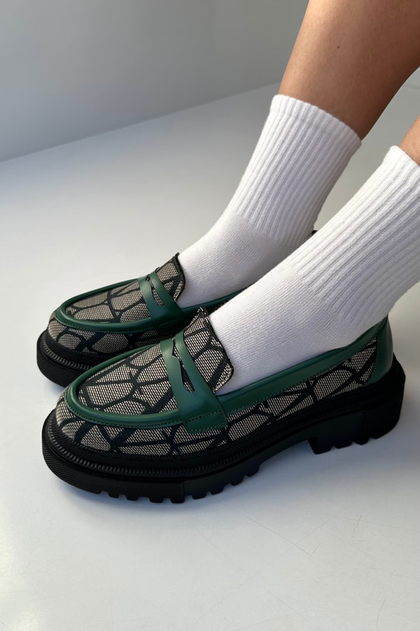 Kadın Loafer Ayakkabı YEŞİL