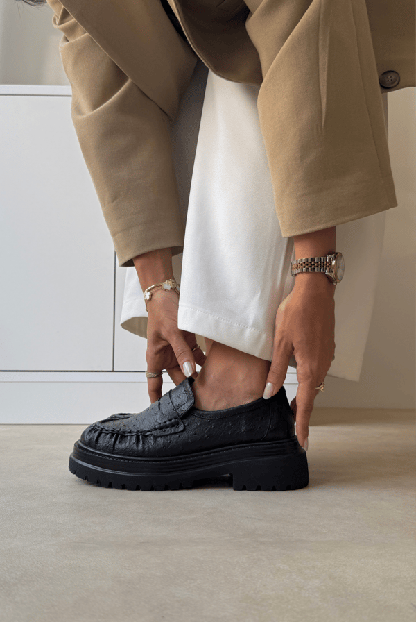 Kadın Loafer SİYAH DESEN