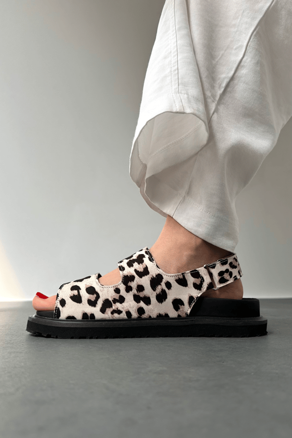 Kadın Sandalet BEJ LEOPAR