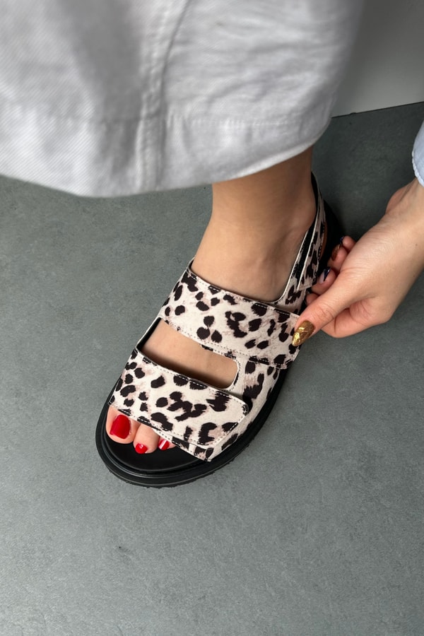 Kadın Sandalet BEJ LEOPAR