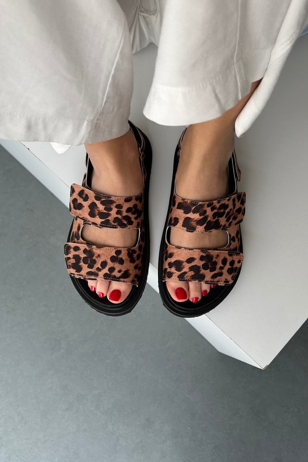 Kadın Sandalet TABA LEOPAR