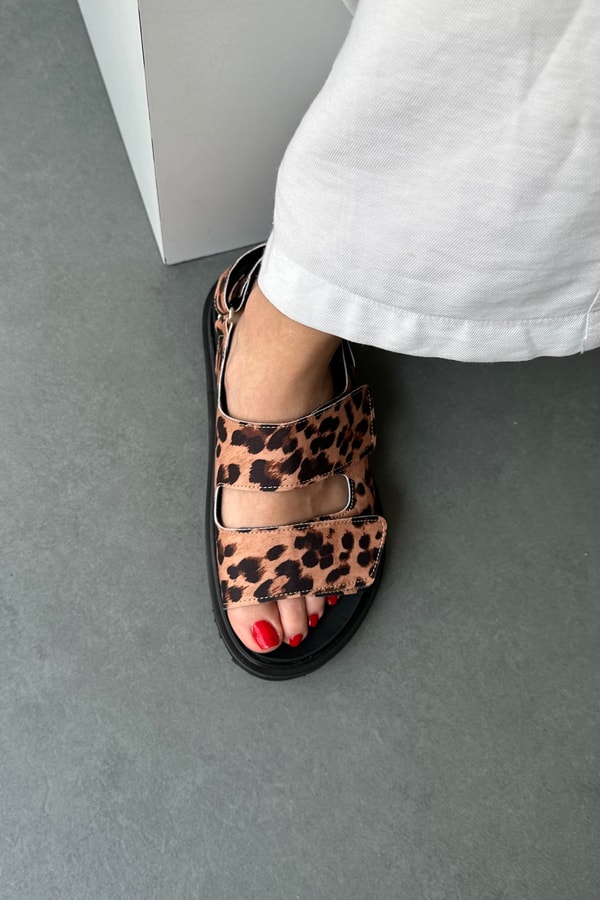 Kadın Sandalet TABA LEOPAR