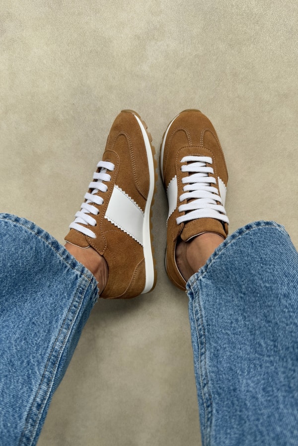 Kadın Spor Ayakkabı CAMEL SÜET