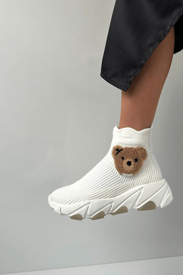 Kadın Triko Bot BEYAZ BEAR