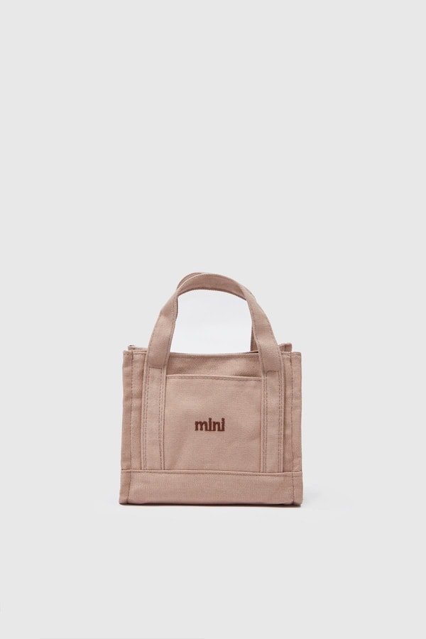 Kanvas Kumaş Kadın Çapraz Çanta Mini VİZON