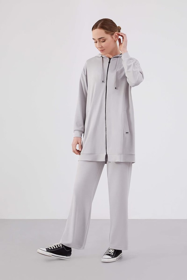 Levidor StudioLevidor Studio Gri Oversize Spor Takım