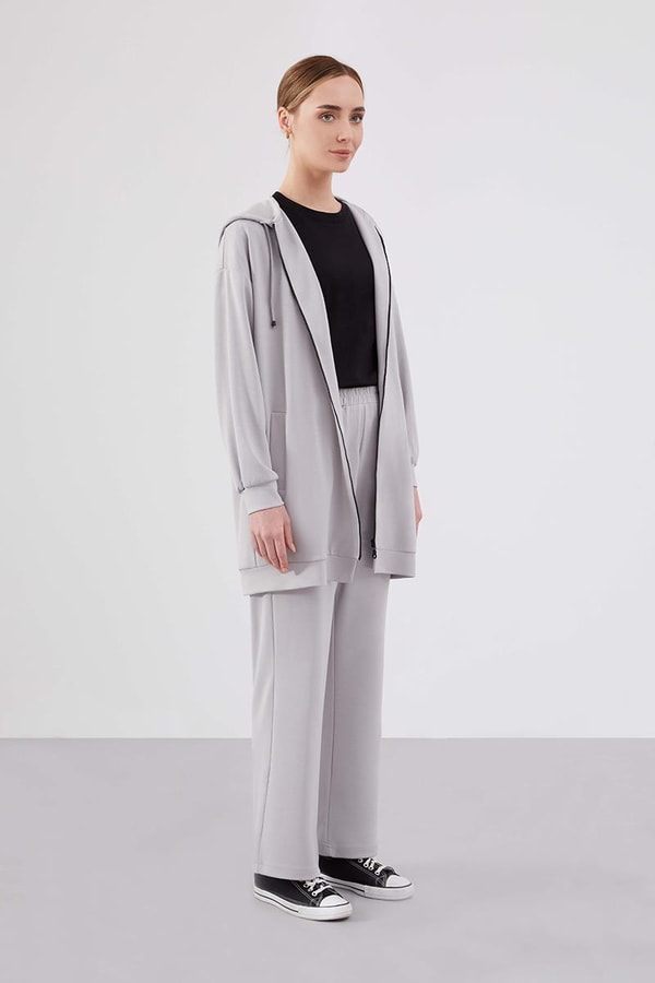 Levidor StudioLevidor Studio Gri Oversize Spor Takım