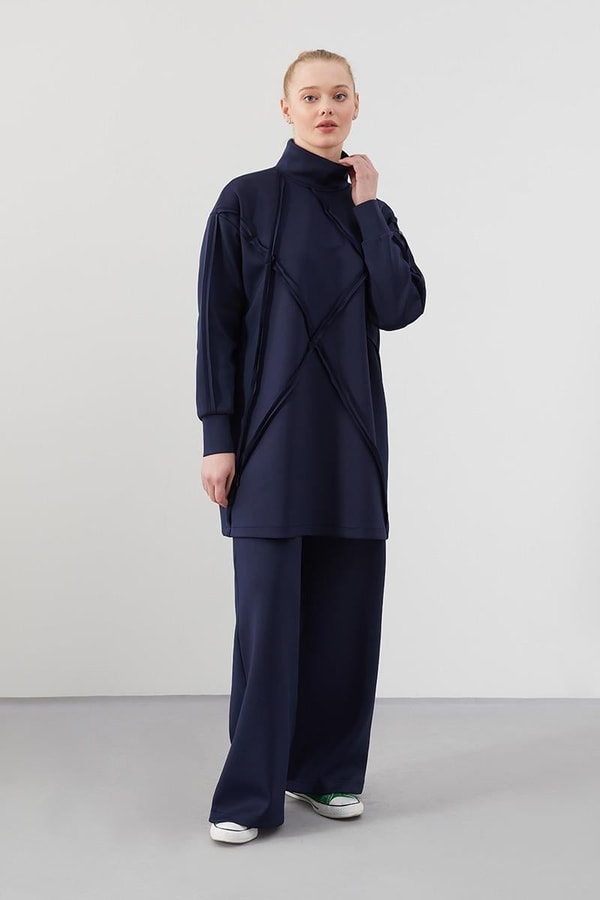 Levidor StudioLevidor Studio Lacivert Oversize Spor Sweat Takım